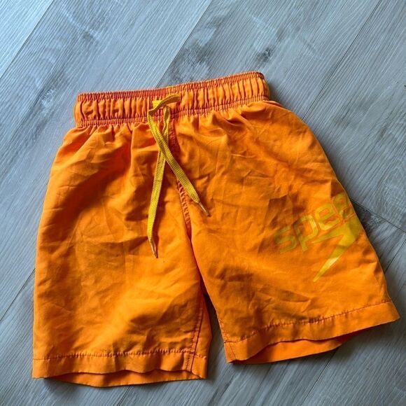 Speedo Blaze Orange Swim Trunks Shorts Size Small - Picture 1 of 5